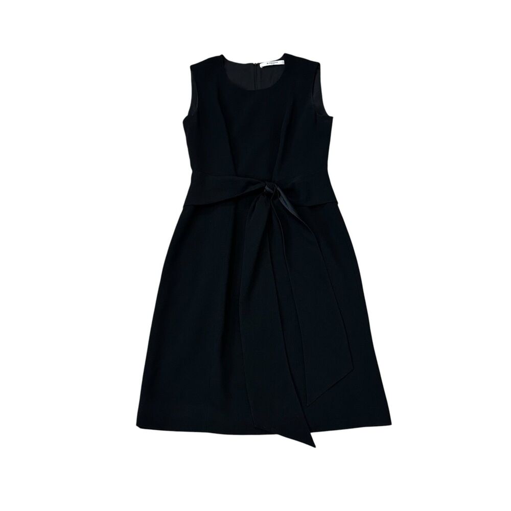 Givenchy Self Tie Sleeveless Cady Dress in Black Size FR 42 / US 10